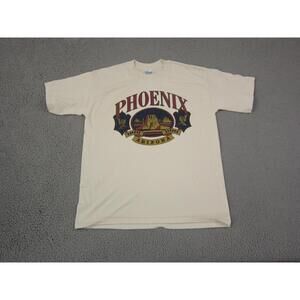Phoenix Arizona Shirt Adult Large Creme Brown Tourist Mountain Mens